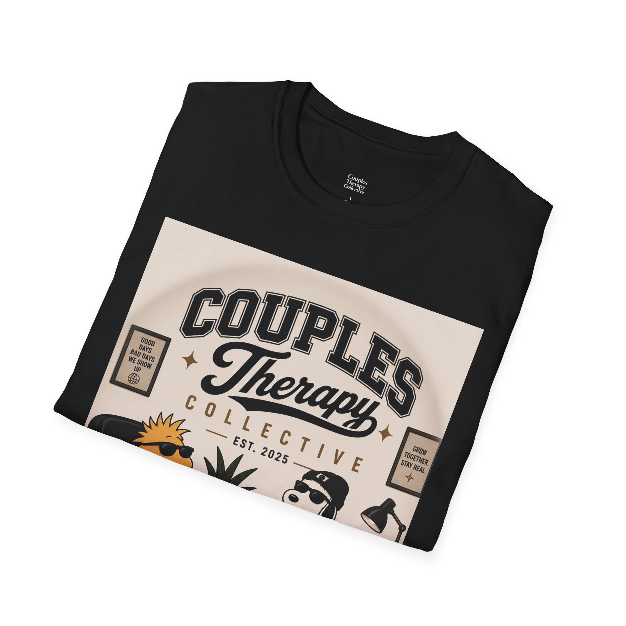 Couples Therapy Graphic T-Shirt | Retro Cartoon Counseling